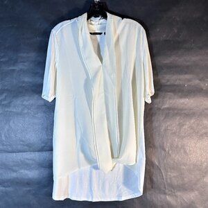 H by Halston Size Large Blouse Flowy Short Sleeve Vintage EUC